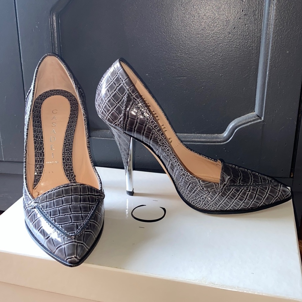 Casadei Women’s pump 1594 Grey Croco